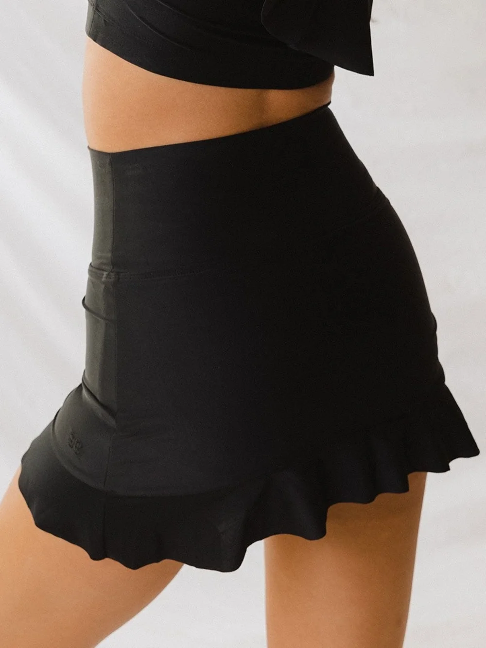 Albion Fit Black High-Waisted Swim Skirt - Picture 1 of 4